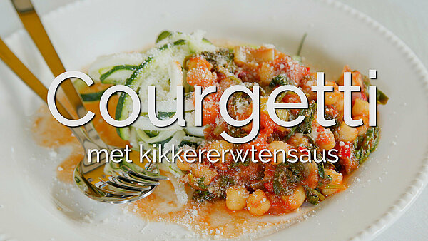 Video hoe maak je courgetti met kikkererwtensaus