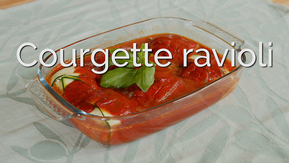Koolhydraatarme courgette-ravioli Koolhydraatarme courgette-ravioli